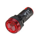 Machifit AD16-22SM AC 220V 22mm Indicator Light Signal Lamp Flash Buzzer 赤