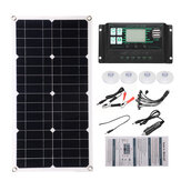 Kit di sistema di pannelli solari semi-flessibili con porta USB di tipo C, doppia porta CC 5V/12V/18V con regolatore di carica solare