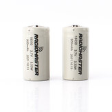 Pack com 2 baterias recarregáveis de lítio RadioMaster 3,7V 900mAh 18350 para transmissor de rádio Zorro