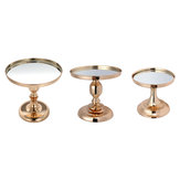 Goldbeschichteter Spiegelkuchenform-Ständer, runde Hochzeitspräsentations-Pedestal, 8, 10, 12 Zoll