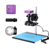 HAYEAR 51MP Industrielle Digitale Video-Mikroskop-Kamera + 130X C-Mount-Objektiv 56 LED-Ringlicht + Ständer für PCB-Reparatur
