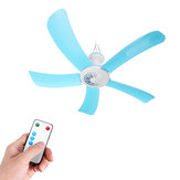 Portable 5 Blades Mini Ceiling Fan W/ Remote Control Hanging Summer Cooler Gift Dia. 71cm
