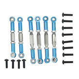 6PCS Steering Tie Rod A Set 1:14 Accesorios de metal para Wltoys 144001 RC Coche Piezas