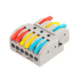 Conector de cableado rápido LT-633 de 3 entradas y 6 salidas, separador eléctrico de bloque de terminales de conductor de cable universal para luz LED