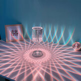 Lampa projekcyjna LED Crystal do dekoracji stołu w restauracji, barze lub przy łóżku, zasilana przez USB, oświetlenie stołu z regulacją kolorów RGB za pomocą pilota, romantyczne światła nocne