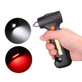 XANES 1448 LED + COB USB recarregável magnética luz de trabalho lanterna & martelo de segurança & cortador