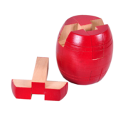 Juguetes clásicos de rompecabezas de madera para adultos, Cerradura Kongming de bolas en forma de corazón rojo