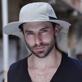  Férfi nők nyári széles karimájú vödör kalap UV védelem kemping horgász sapka 