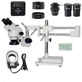 HAYEAR 3,5X 7X 45X 90X Doppelauslegerstativ Zoom simulfokales trinokulares Stereomikroskop + 34MP Kameramikroskop für industrielle PCB-Reparatur