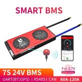 DALY BMS 7S 24V 80A 100A 120A 18650 Pil Bluetooth 485 USB Cihazı NTC UART Yazılımıyle Birlikte Aslan LiFepo4 Pil Koruma Kartı