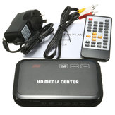 Full HD 1080P HD VGA Media Video Player RM RMVB MKV With Remote Controller Black
