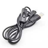 Raspberry Pi Banana Pi için AÇIK/KAPALI düğmeli USB Güç Kablosu