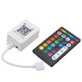 Ελεγκτής μουσικής Bluetooth DC5-24V 6A APP + Τηλεχειριστήριο RF 24 κουμπιά για RGB ταινία LED