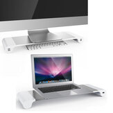 4 poorten USB-lader Computermonitor Riser Sparen Space Stand voor TV Macbook Notebook