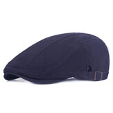 メンズソリッドコットン調節可能なサンシェードベレー帽カジュアルゴルフキャブビーキャップ 