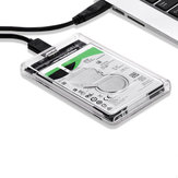 All-Transparent High Speed USB 3.0 to SATA HDD SSD Hard Drive Enclosure Storage Case