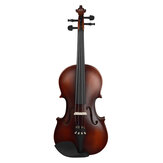AstonVillas Matte Basswood 4/4 Violino para crianças alunos iniciantes