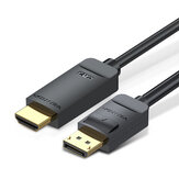 Kabel Vention DP do HDMI 4K 1080 P przy 60 Hz Display Port HD na PC Laptop Projektor HDTV Kabel wideo 2 M.