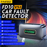 قاريء رمز ماسح ضوئي للسيارة FNIRSI FD10 Car OBD2 لمسح الأخطاء أداة تشخيص OBD IOS Android BluetoothV5.1 ضوء فحص المحرك إصلاح السيارة