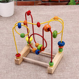  Jouets mathématiques en bois Colorful Mini autour de jouet éducatif de labyrinthe de fil de perles