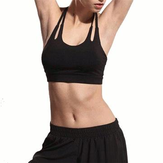 Sportový podprsenkový top s dvojitými ramienkami a obnaženým chrbtom, vhodný na jógu a beh