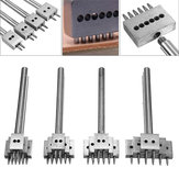 3pcs 4/5/6/8mm 2/4/6 Teeth Leather Craft Tools Hole Chisel Graving Stitching Punch Tools Kit