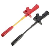 2Pcs Fully Insulated Quick Piercing Test Clips Multimeter Test Probe Spring Load