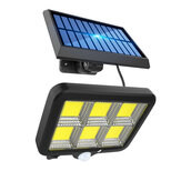 120/128/150/160LEDs COB Solar Light Outdoor PIR Motion Sensor Wall Lamp Floodlight With/Without Remote Control