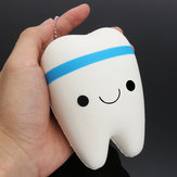 Squishy fogak 10 cm-es kék rózsaszín véletlenszerű puha lassan növekvő kollekció ajándék dekoráció játék
