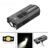 Astrolux K1 XP-G3 + LED UV de 365nm e luz vermelha de 350LM, Novo driver USB, Mini lanterna de chaveiro em aço inoxidável com LED