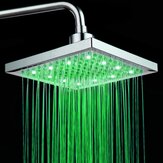 Hotel Home Square Bathroom Shower Sprayer Faucet Hydropower Colorful LED Light Changing