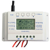 Contrôleur de charge du régulateur de batterie du panneau solaire LCD PWM T20 20A 12V / 24V