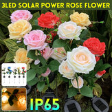 Outdoor-LED-Solar-Rosenblumenlicht, wasserdicht, Garten-, Rasen- und Landschaftsbeleuchtung, Hofdekoration