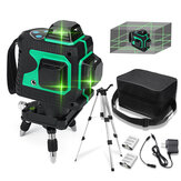 Livella laser automatica MUSTOOL 3D verde a 12 linee 360° croce orizzontale e verticale strumento di misura con 2 batterie