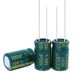 50 sztuk 100V 100uf wysokiej częstotliwości niska rezystancja zasilacz impulsowy aluminiowe kondensatory elektrolityczne 10x17mm 100V 100μF
