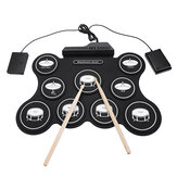 iword G4009 9 Pads Electronic Drum Portable Roll Up Drum Kit USB MIDI Drum with Drumsticks Foot Pedal for Beginners
