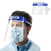 Антизапотевающий прозрачный пластиковый щиток для лица с защитной маской от брызг и подушкой на лбу.