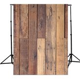 Fundo de fotografia de vinil 5x7 pés com imagem de superfície de parede ou piso de madeira para uso em estúdio.