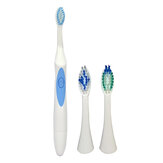 QYG Q2ソニック電動歯ブラシ強力なIPX7防水ブルー＆オレンジ3歯ブラシヘッド