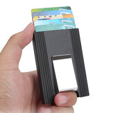 Portatarjetas de aleación de aluminio IPRee® Tarjeta de crédito Caso Tarjeta de identificación Caja Cartera de metal Hombres Clip Viaje de negocios