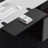 Tablero de extensión de escritorio moderno de fibra de carbono sin perforaciones para ordenadores portátiles y teclado, alargamiento y ensanchamiento de la mesa con reposamanos