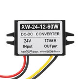 XINWEI 24V〜12V 5A 60WDCパワーインバータコンバータ降圧バック電源モジュール非絶縁型 
