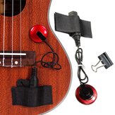 Micrófono de contacto piezoeléctrico con correa de sujeción para guitarra, violín, ukelele y banjo