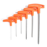 6Pcs T Handle Ball Ended Hex Key Set Long Reach Allen Screwdriver Wrench Tool 22.53568mm
