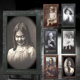 3D Geister-Fotorahmen, Horrorbilderrahmen mit sich verändernden Gesichtern. Dekoration für Halloween-Party, Dekorationsrequisiten
