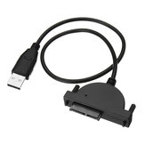 USB 2,0 à SATA 7 + 6 13Pin ordinateur portable CD / DVD Rom lecteur optique câble d'adaptateur