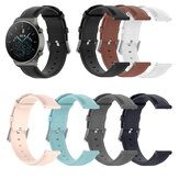 Correa de reloj de cuero redonda de 22 mm universal para Huawei Watch GT2 Pro / Zeblaze GTS / BW-HL3 / Haylou LS05