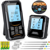 LCD Grill Vleesthermometer 360ft Afstandsbediening Dual Probes Alarm