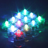 12 wasserdichte und flammenlose elektronische Kerzen mit bunten Lichtern zur Dekoration von Vasen bei Hochzeiten und Weihnachten