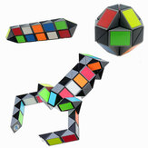 3D Bunter Magischer Würfel mit 72 Segmenten Schnelles Twist Schlange Magischer Würfel Puzzle Aufkleber Education Spielzeuge